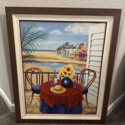 Large Coastal Painting By Sharon Medler 30”W x 36”T