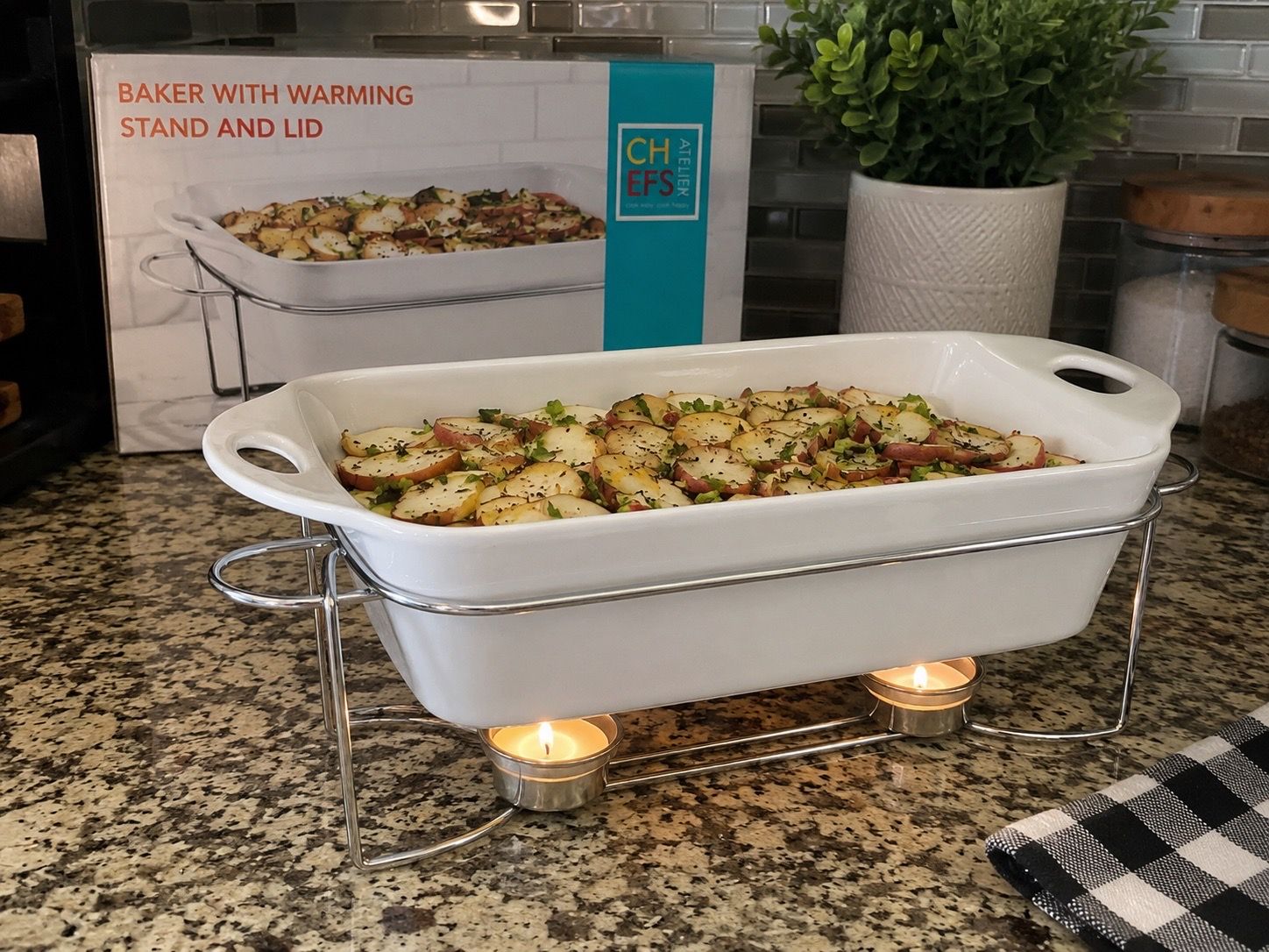 Brand New Atelier CHEFS Baker with Warming Stand & Lid