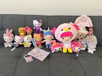 Sanrio Plush Bundle: Hello Kitty, My Melody, Little Twin stars, Kurumi, Pusheen