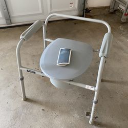 Elongated Seat Three-In-One Commode