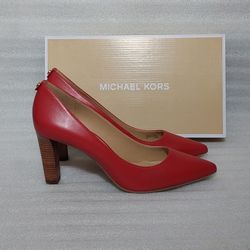 Michael Kors Designer Pumps Heels. Brand New In Box. Red. Retail $150. Size 9 Women's Shoes 