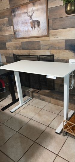 White electric desk