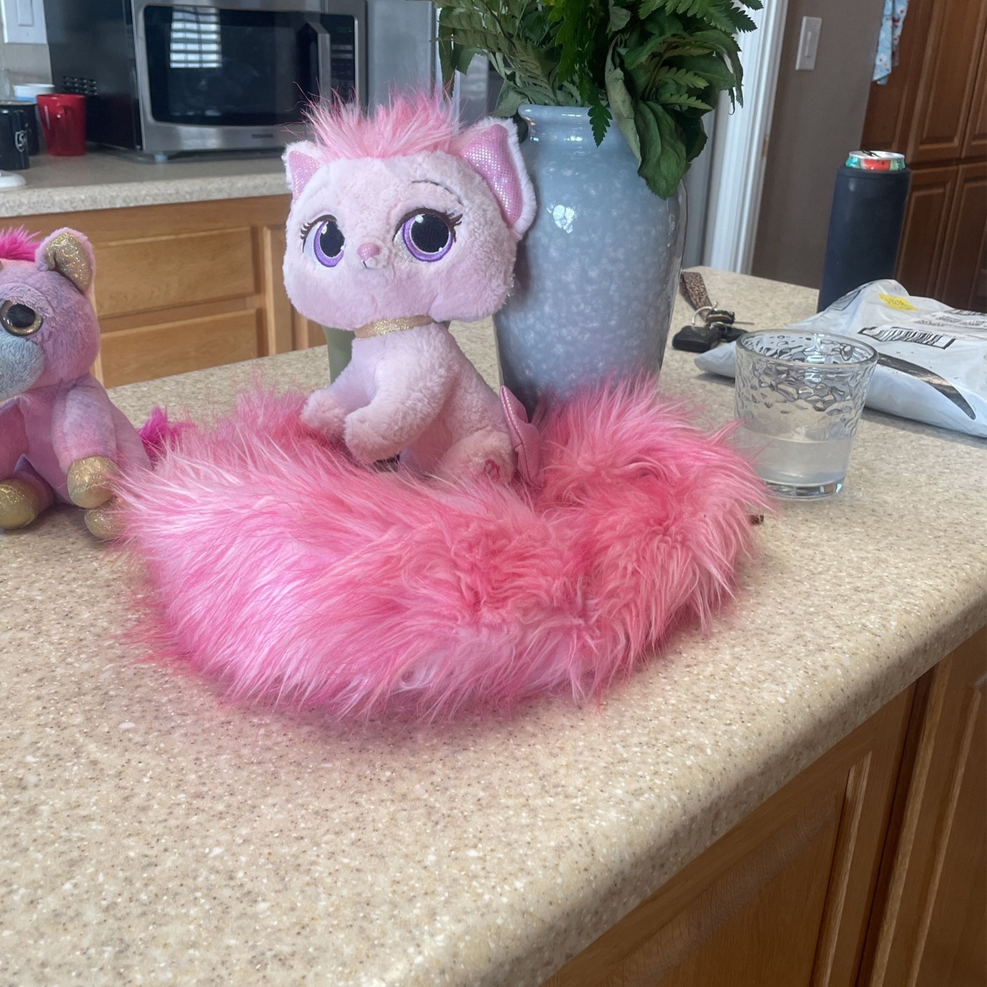 Pink Kitty With Fluffy Tail