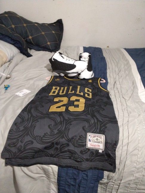 Jordan Jersey With The Jordan 13b  blak Flint Size 11