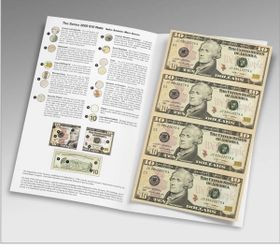 Sheet Of Four $10 Bills