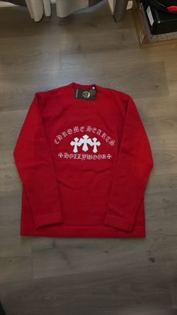 Red sweater Chrome hearts