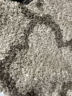 Modern Echo Shag Area Rug 7’9” x 9’7” Beige/Gray Plush Soft Rug