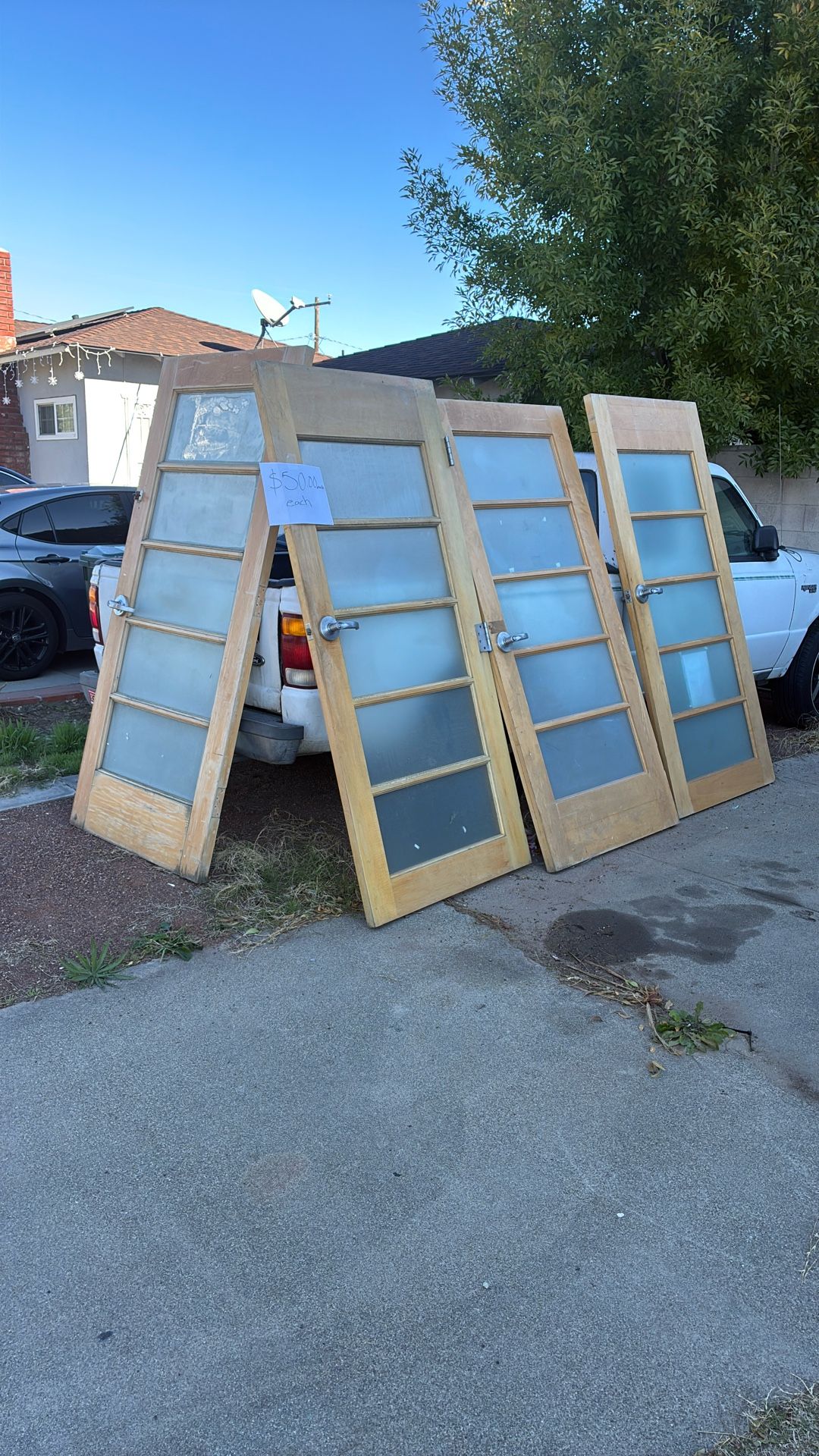 Solid Cedar Doors With glass panelz