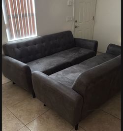 2 Gray Sofas
