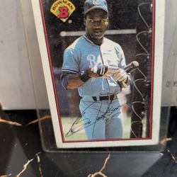 Authentic Bo Jackson Rookie Baseball Card