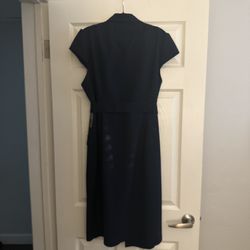 New York and Co blue zipper dress