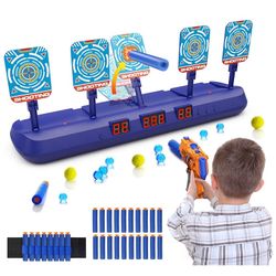 Foam Dart Toy Gun, with Electric Scoring Auto Reset LED Digital Shooting Target, 3 Modes & 5 Targets, Toy Foam Blasters & Guns, Idea Gifts for Kids Bo