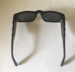 Sold at Auction: Chanel Black Camellia Rectangle Sunglasses