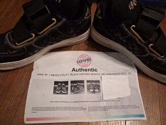 Nike Air Force 1 Utility Black History Month SE Size 10