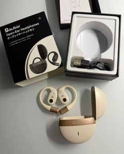 AUBOR Open-Ear Headphones with Built-in ENC Mic & Hi-Res Sound Wireless
