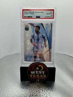 Lionel Messi 2024 Topps Lineage Argentina PSA 10 Gem Mint