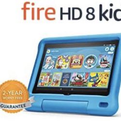 Fire HD 8 Kids tablet, 8" HD display, ages 3-7, 32 GB, Blue Kid-Proof Case