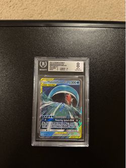 Pokemon Magikarp & Wailord-GX #SM166 BGS 8
