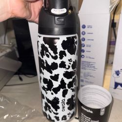 Owala FreeSip Water Bottle Cow Print