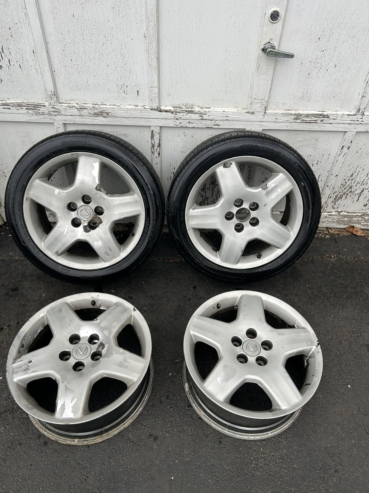 18” OEM LS430 rims and (2) tires. PRICE IS FIRM