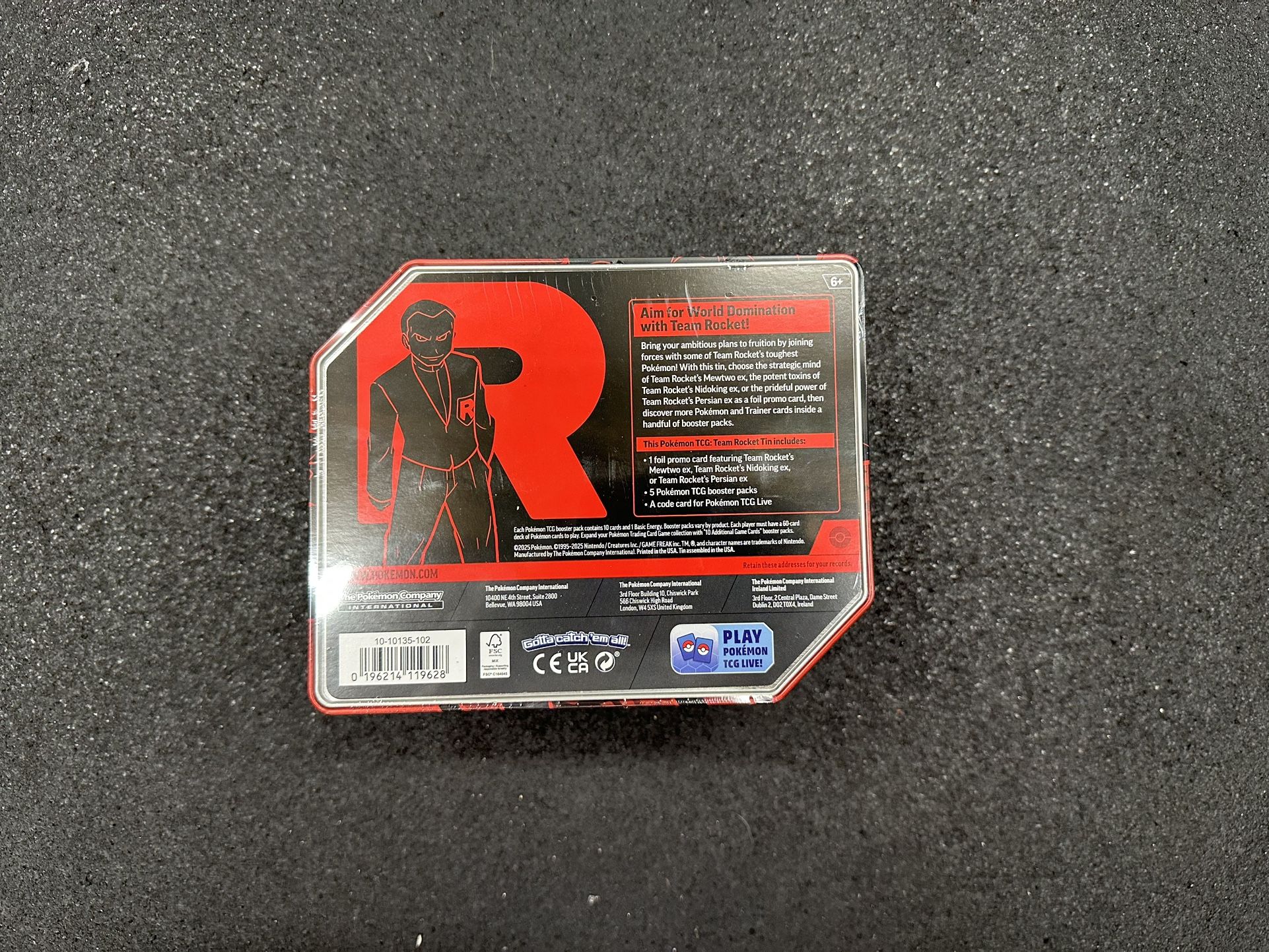 pokemon trading card games fall team rocket tin tcg Pokemon Trading Card Game: Mewtwo & Mew GX Tag Team Tin 2019 – Zapp! Comics main image 1