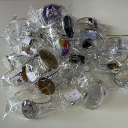 Bundle Lot- Stone Silver Plated Bracelets 