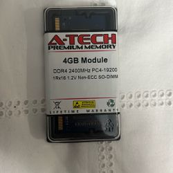 DDR4 2400MHz 4Gb Ram Module NEW