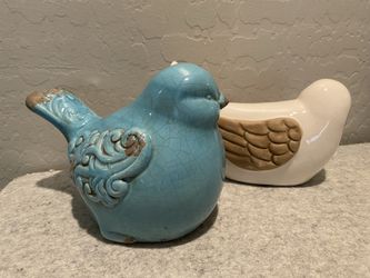 Ceramic Rustic Bird Decor