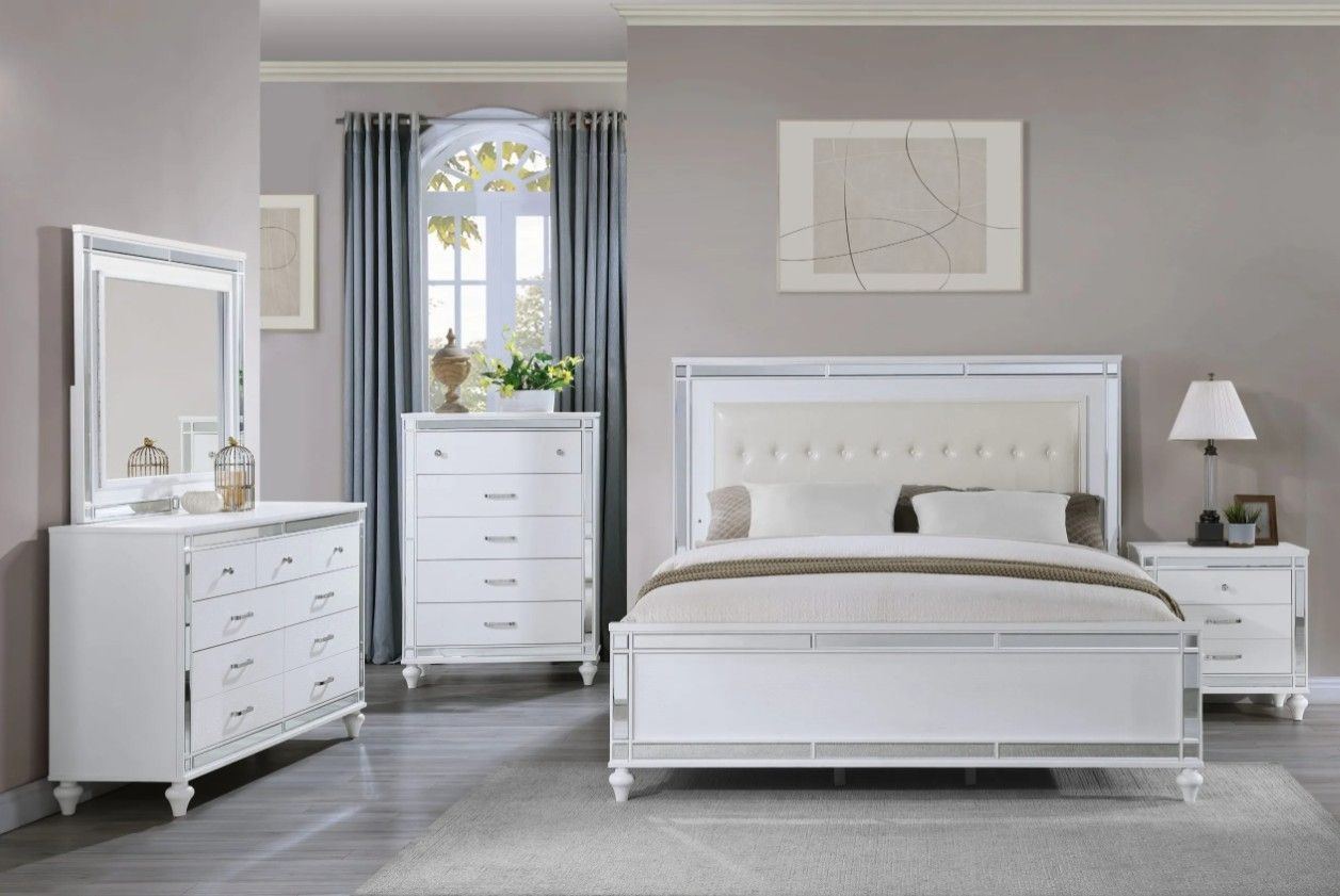 New fwb561 queen size mirror 5pc bedroom set special