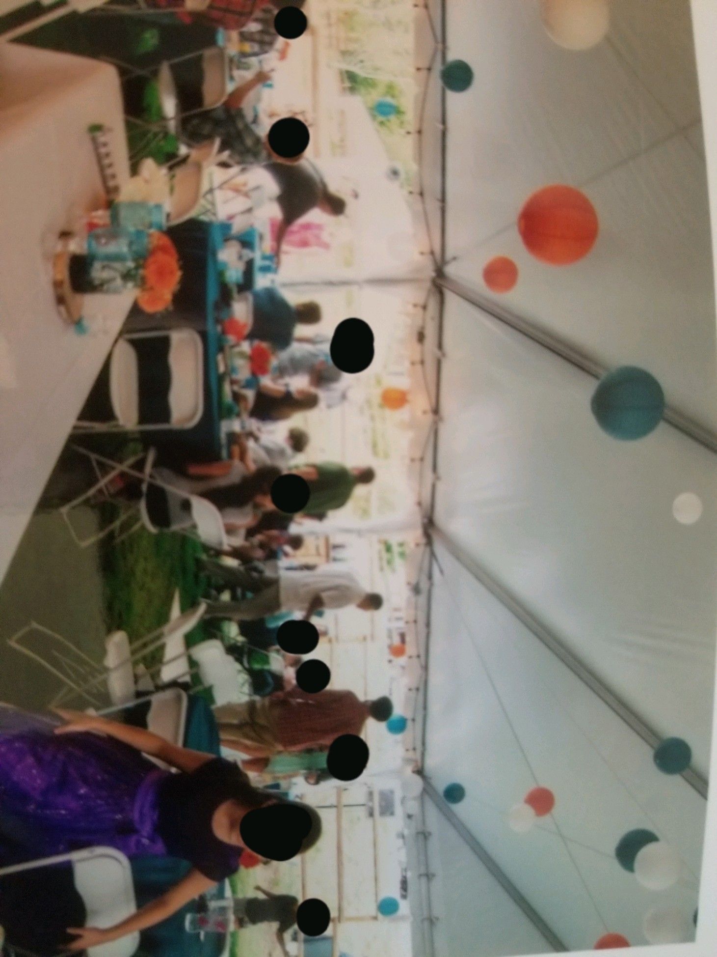 Paper lanterns Persimmon Orange & Tahiti Teal