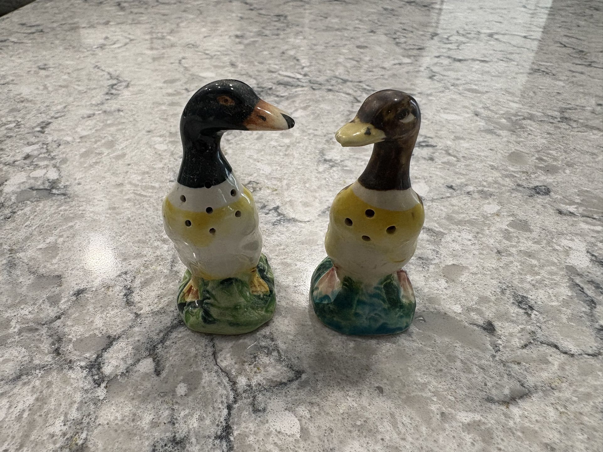Antique Duck Salt and Pepper Shakers