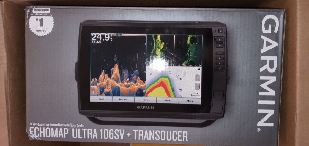 Garmin Echomap Ultra 106sv With Transducer.