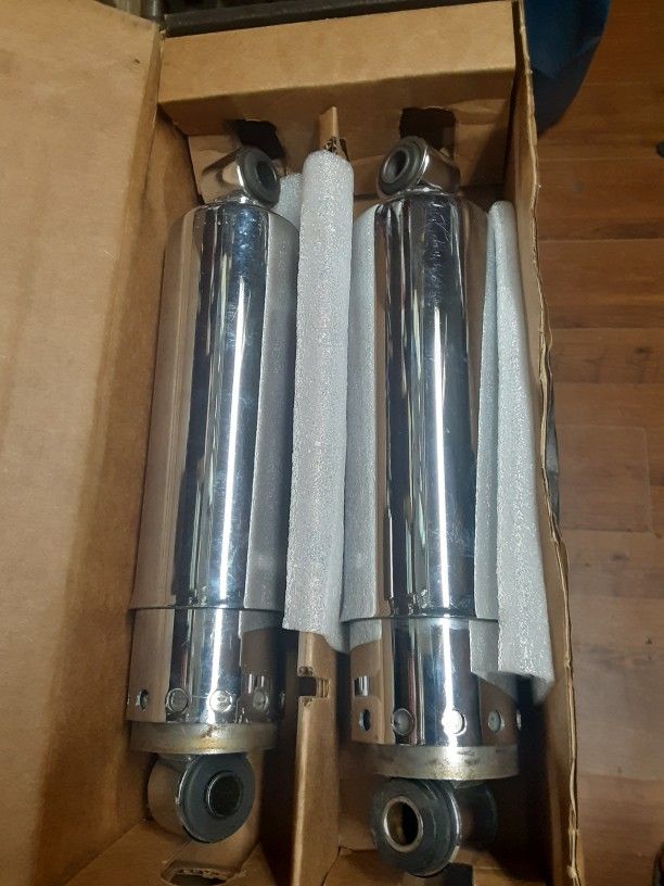 Custom Chrome Shocks W/ Covers