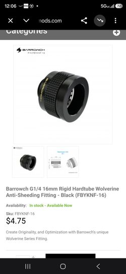 Pc liquid G 1/4 Fitting 16mm OD Mod Cooling PETG Rigid Hard Tube