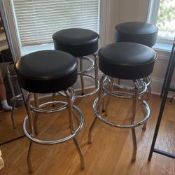 Black soda pop stools