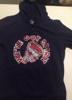 Navy Justice size 12 You've got spirit hooded sweatshirt