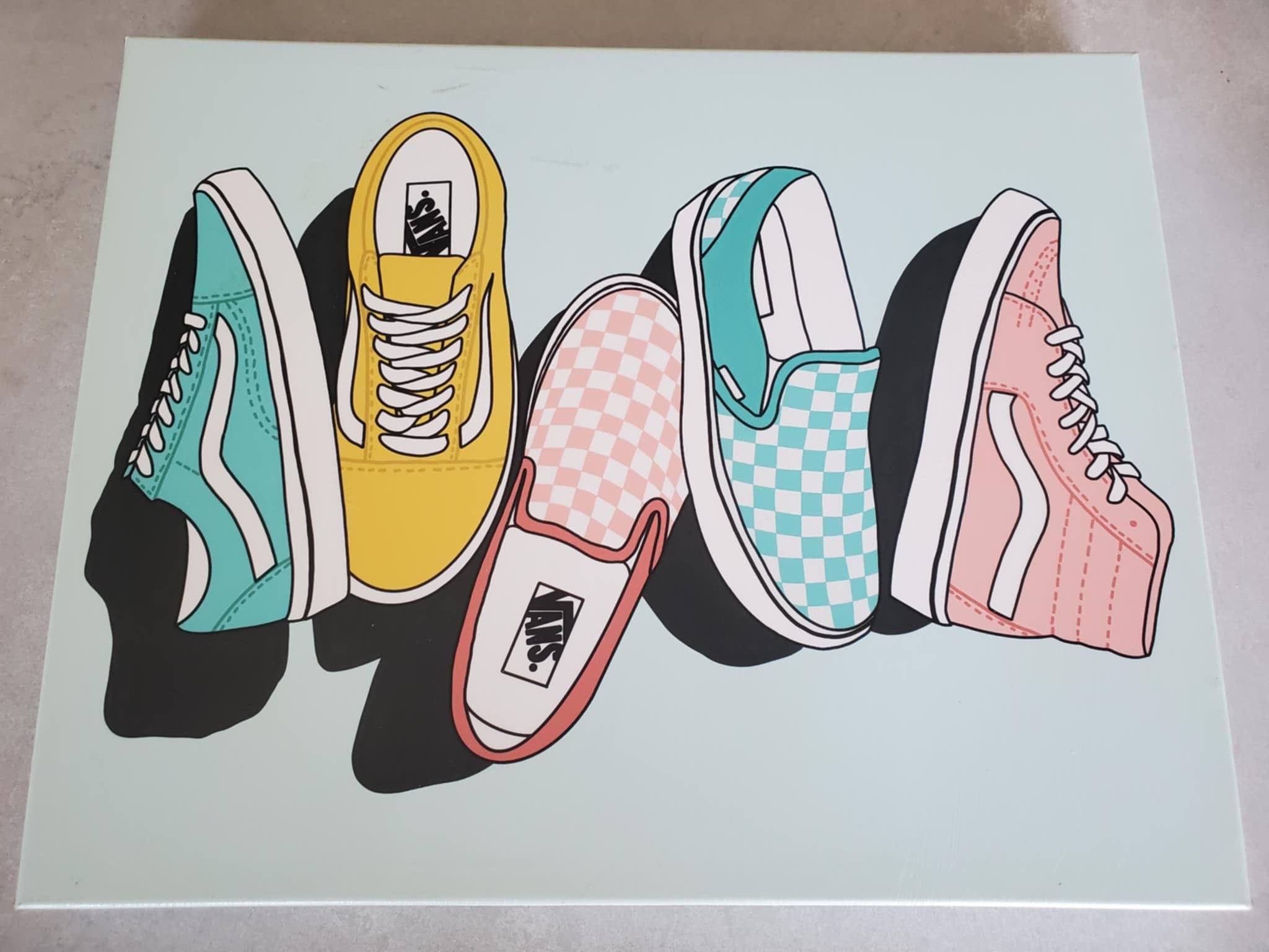 Cool, Vans Shoe wall Hanging - Frameless (price Is negotiable)