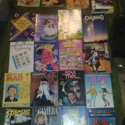 Books Magazines Vintage Mad Photography Science Quilt Star Trek