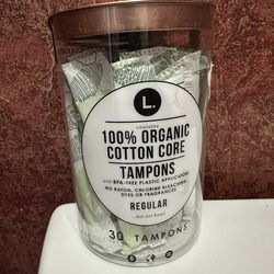 Organic cotton tampons
