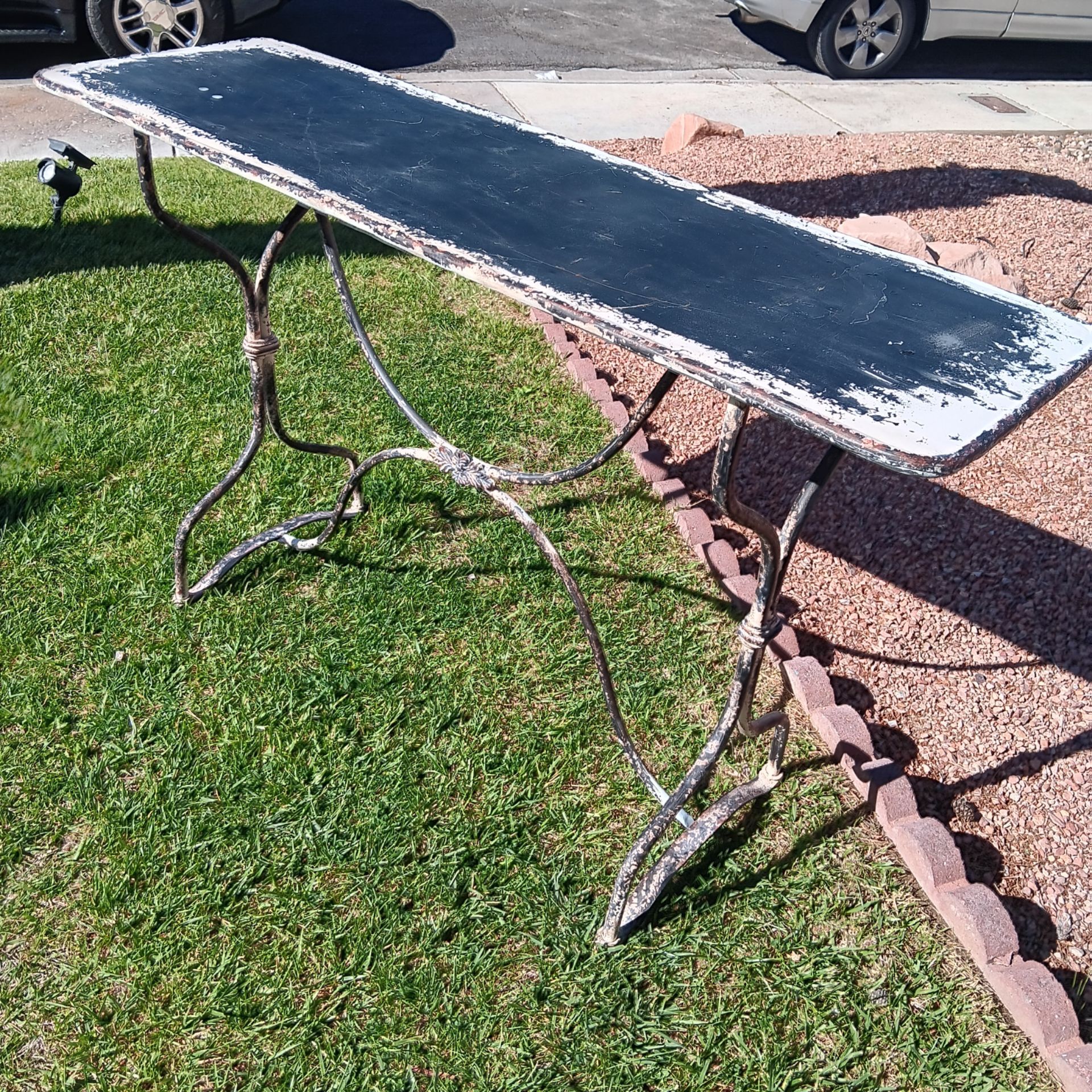 Metal Farmhouse Entryway Table
