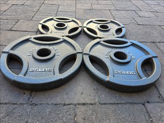 Weight Olympic Grip Plates Two 25s and Two 10s