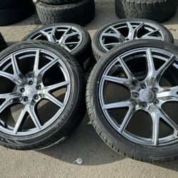 22x10 JEEP GRAND CHEROKEE SRT TRACKHAWK CRYSTAL GRAY WHEELS w.TIRES 305x35x22 TIRES (4)WE FINANCE 