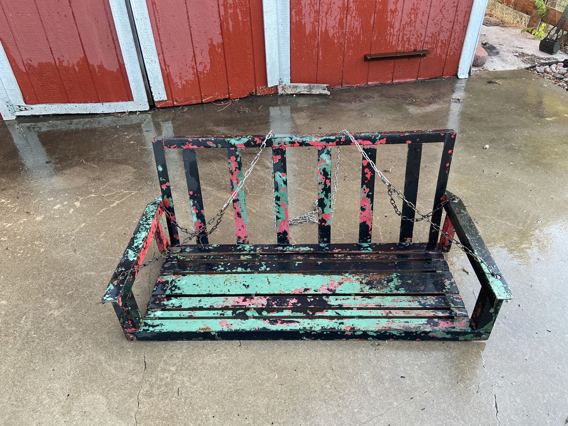 Solid Steel Welded Porch Swing $350