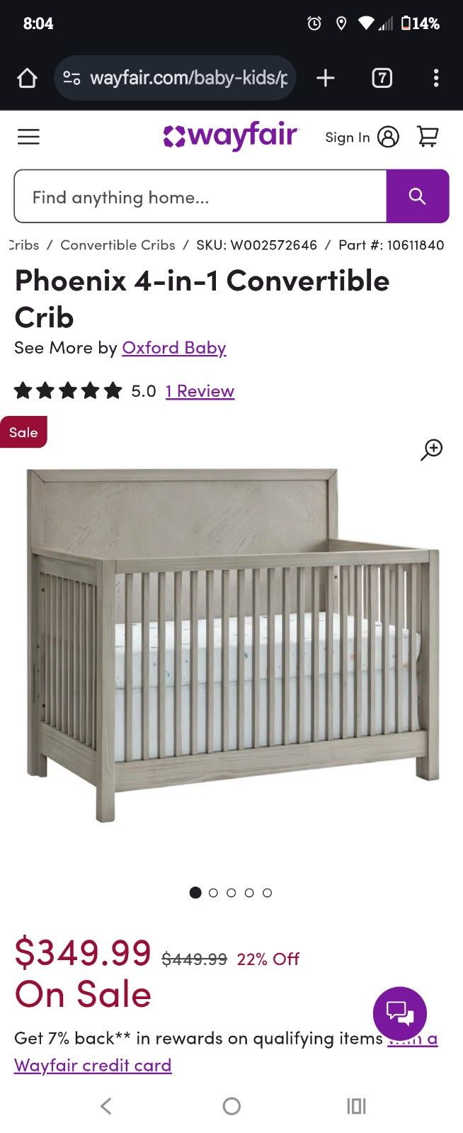 Oxford 3 In One Baby Crib