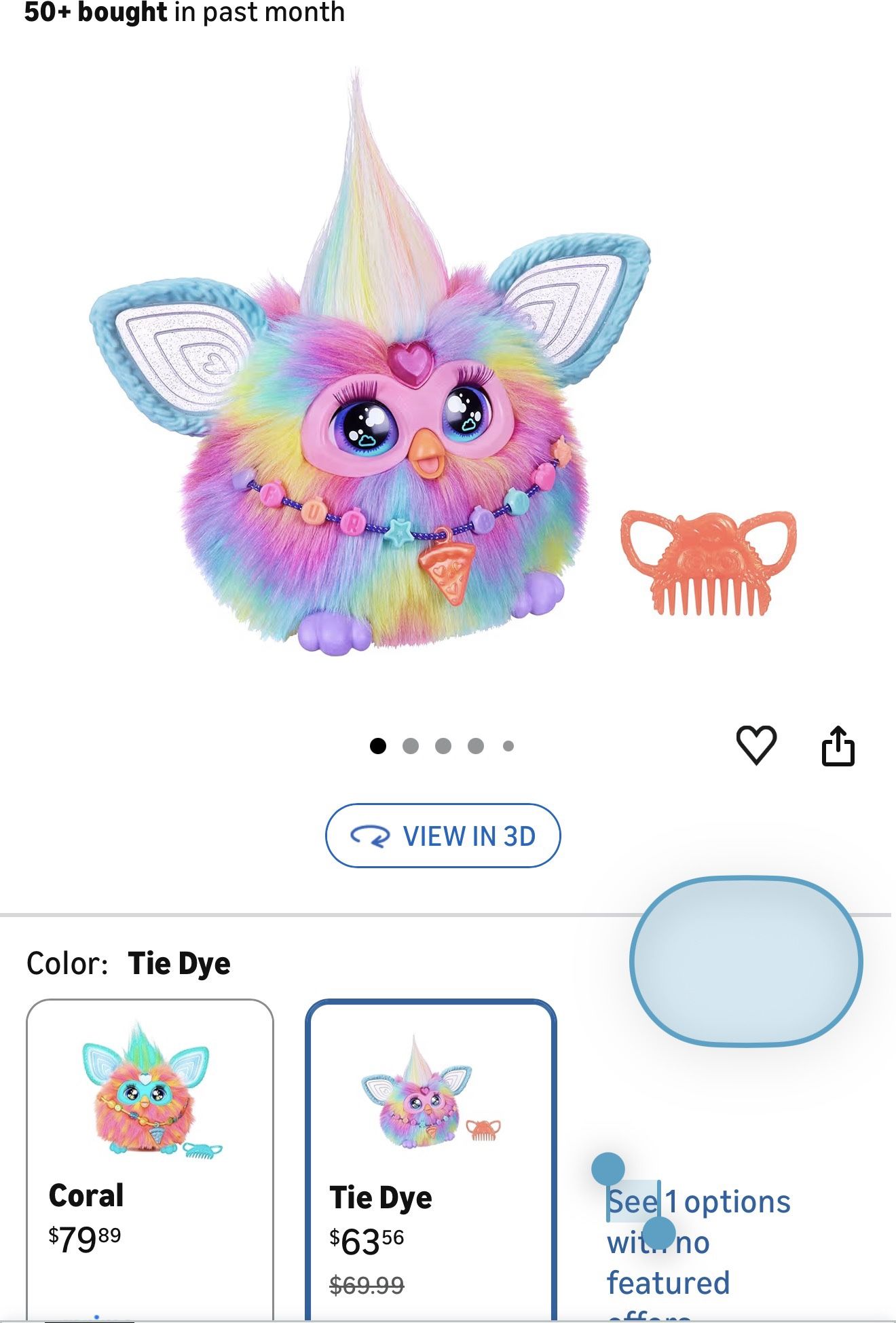 Furby Tie Dye (F8900),15 Accessories, 6 Year Old & up, UNISEX, Voice Activated