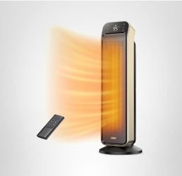 NEW Dreo Solaris Max 25" Tower Ceramic Heater - 1500W Quiet Gold 