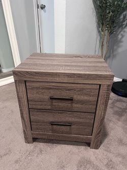 2-Drawer Nightstand in Rustic Brown brand new