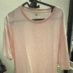 Zine Pink Horizontal Stripe T-shirt Size XL