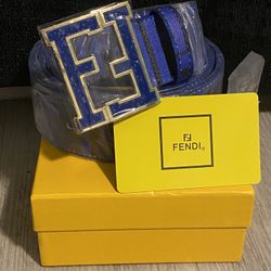 Royal Blue Fendi Belt