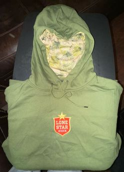 NWT Hooey Lone Star Beer Hoodie Sage Green Texas Limited Edition Pullover [XL]